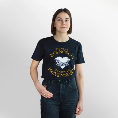 T-shirt CZARNY - Drugi Krok (Unisex)